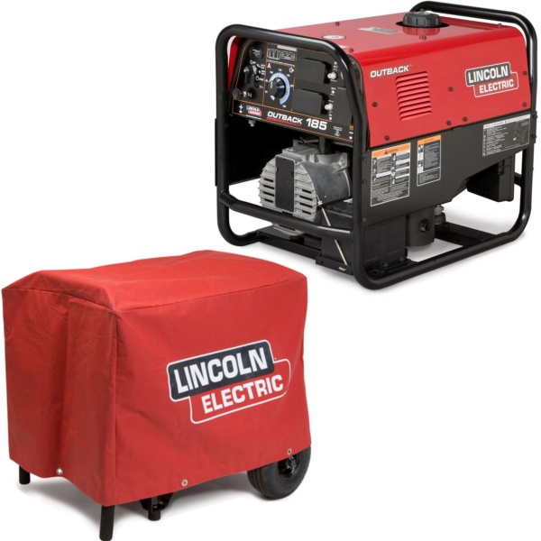 Lincoln Outback 185 Engine Welder Generator W Cover K2706 2 K2804 1